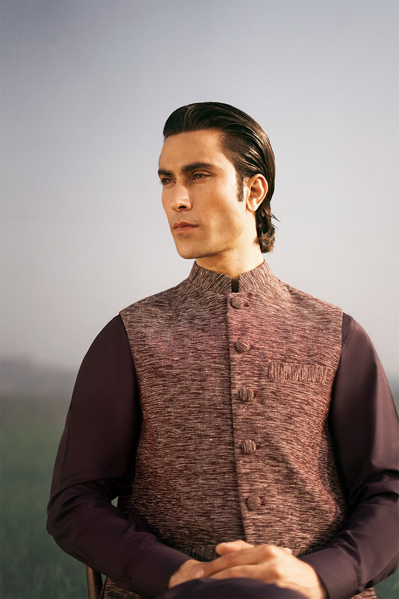 Stylish maroon men's shalwar kameez design for men, perfect for a formal yet ethnic look