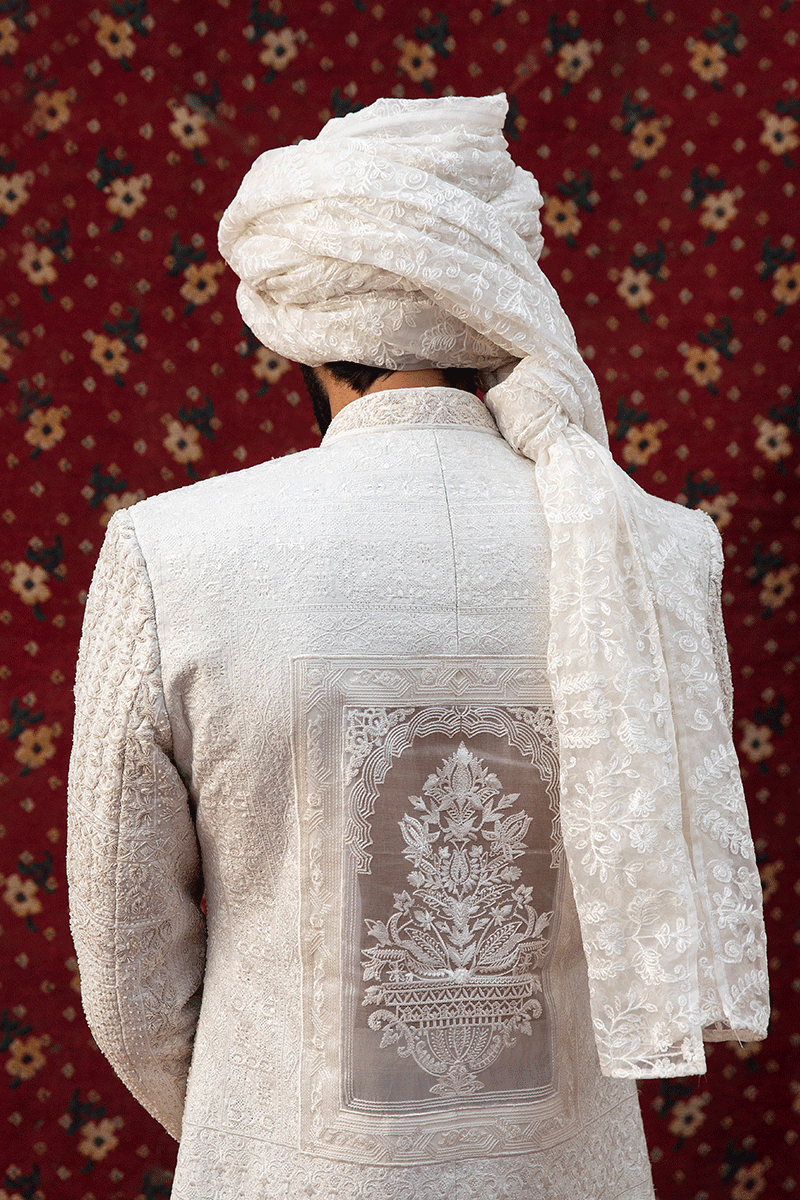 PEARL WHITE SHERWANI