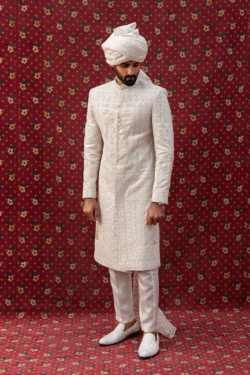 PEARL WHITE SHERWANI