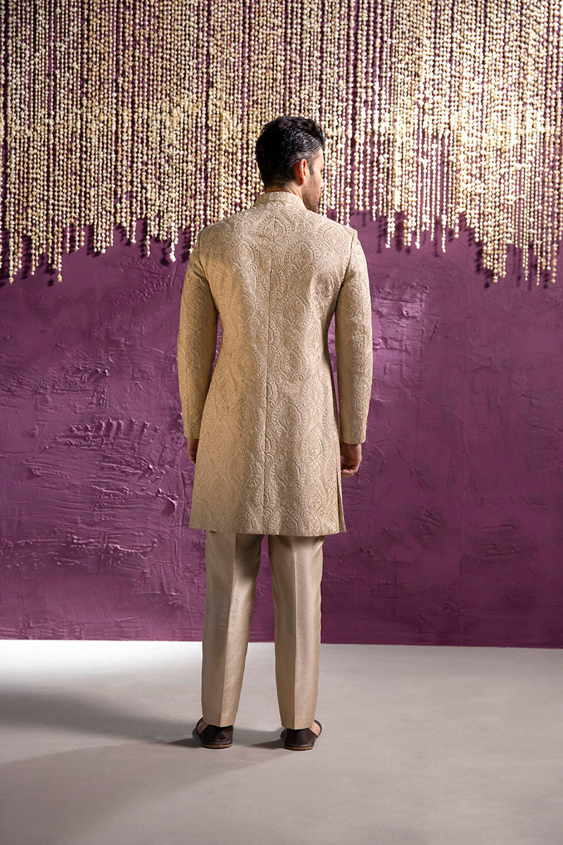 BEIGE LUXURY SHERWANI