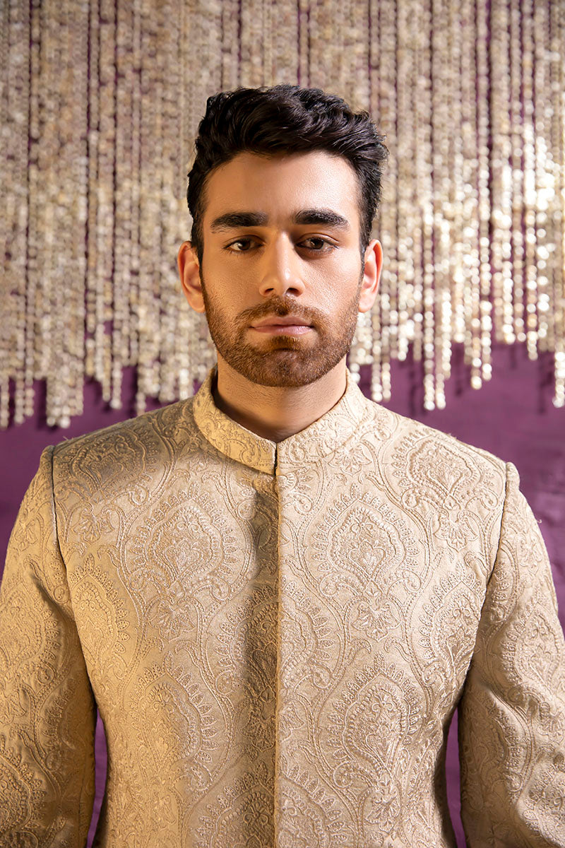 BEIGE LUXURY SHERWANI