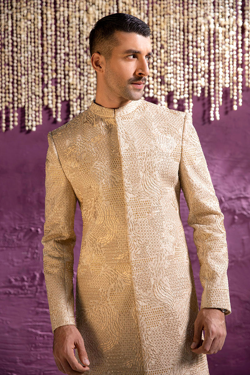 SAND GOLD SHERWANI