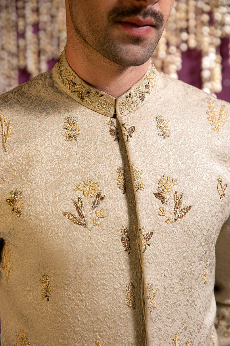 GREEN EMBROIDERED SHERWANI