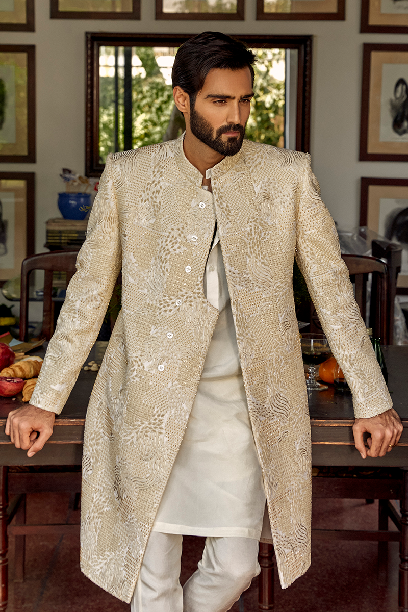 SAND GOLD SHERWANI