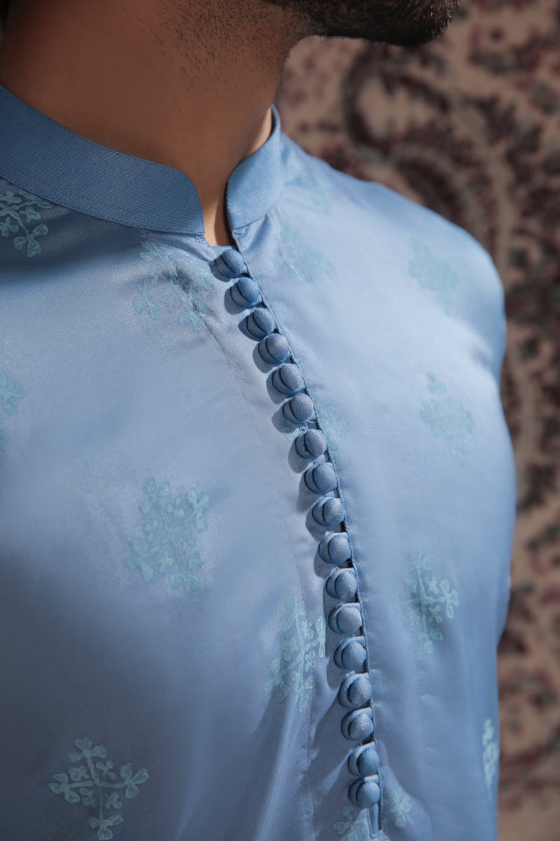 GRADIENT BLUE KURTA WITH TROUSERS