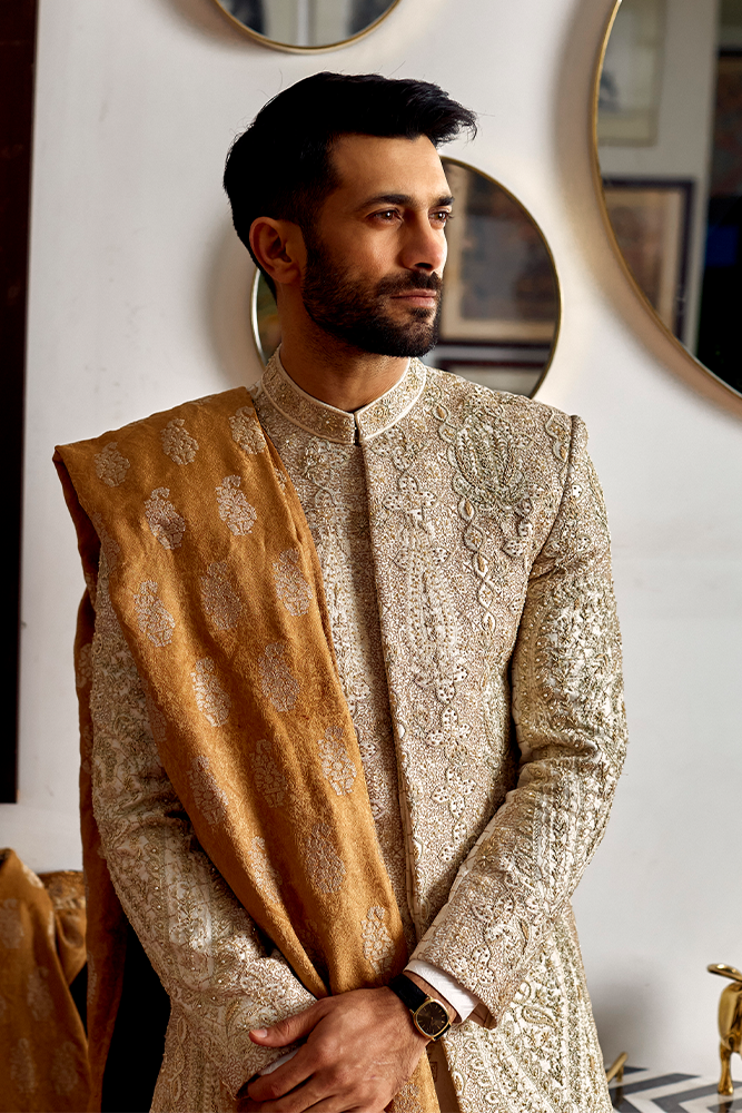 FAWN GOLD SHERWANI