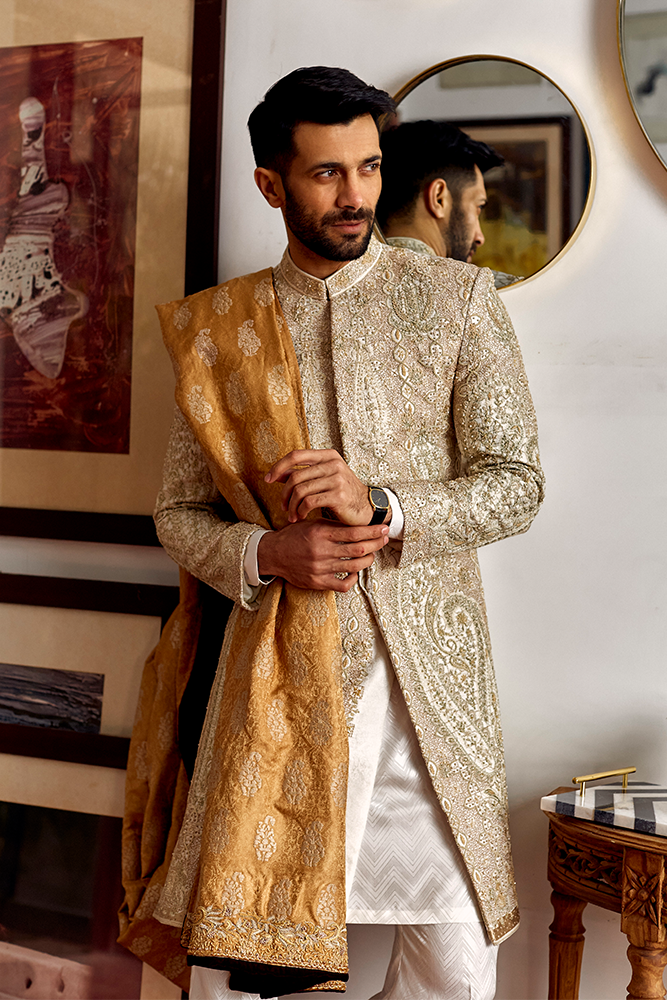 FAWN GOLD SHERWANI