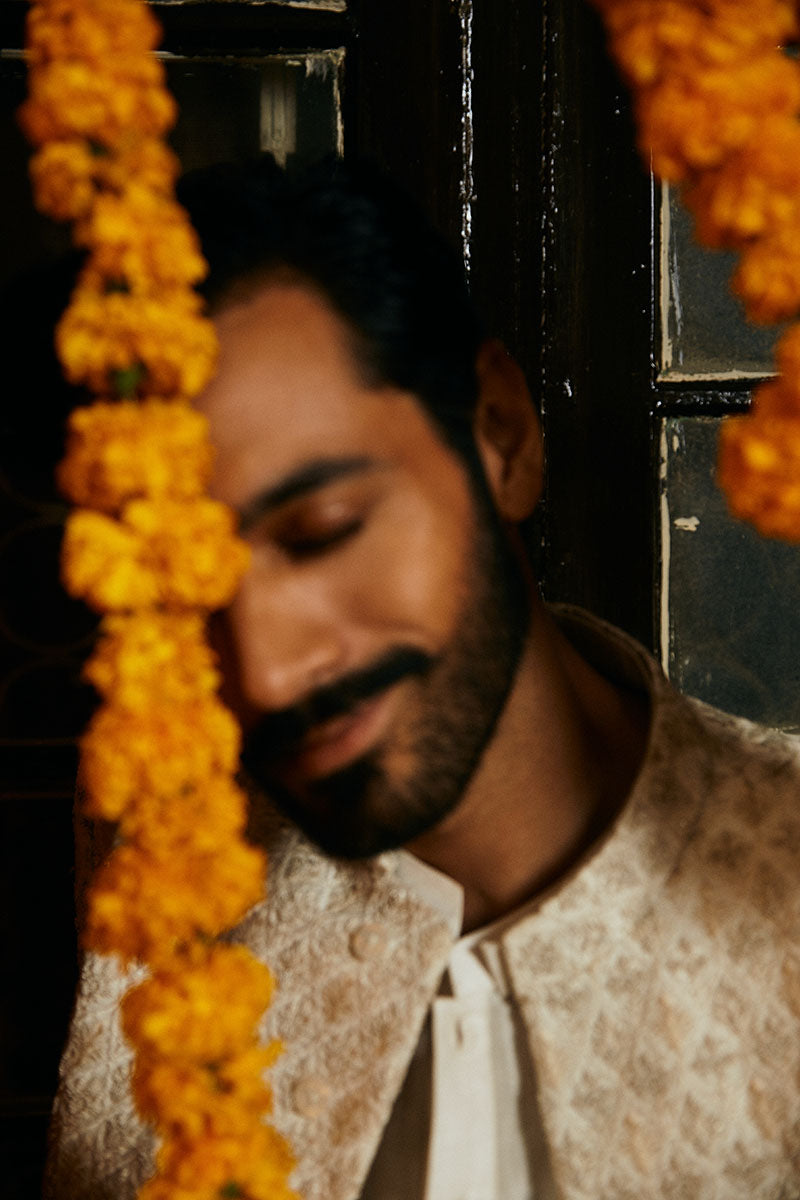 PORCELAIN WHITE SHERWANI