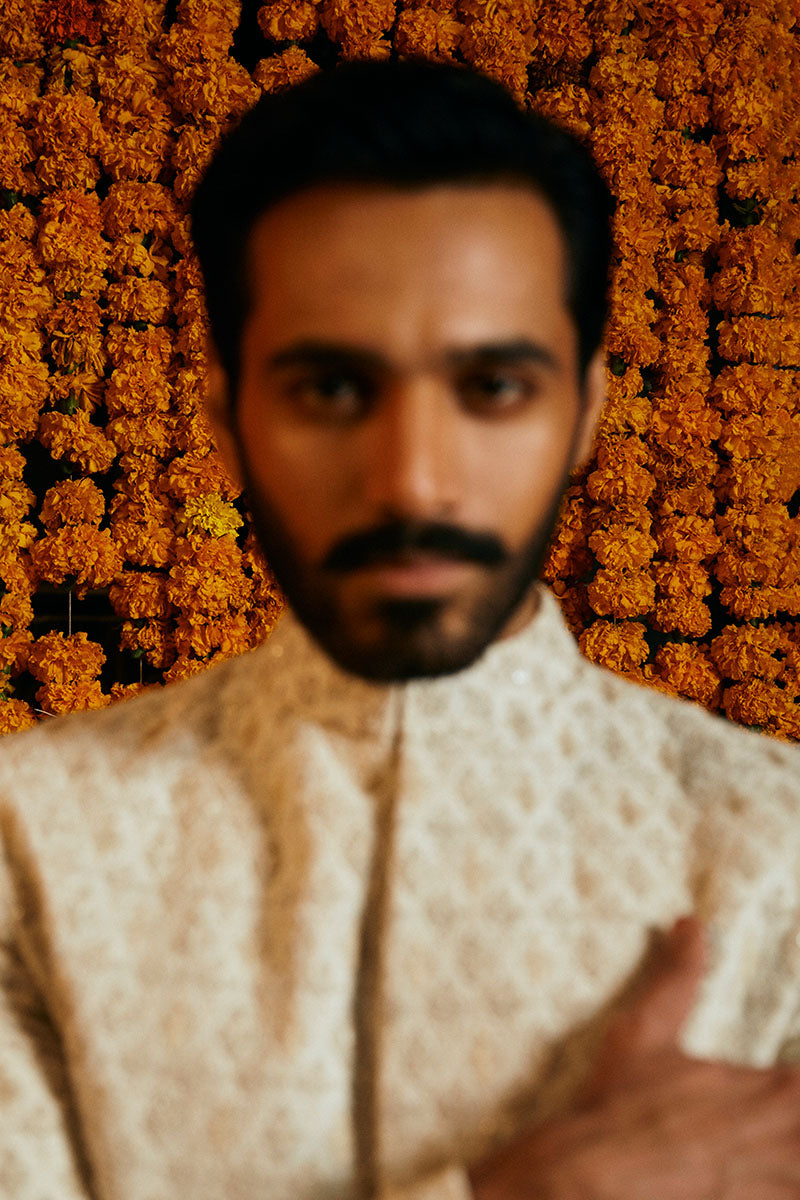 PORCELAIN WHITE SHERWANI