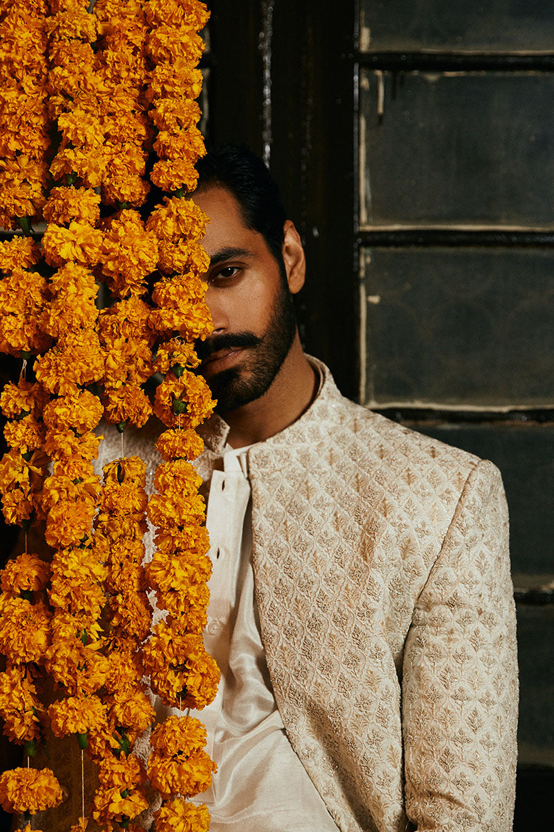 PORCELAIN WHITE SHERWANI