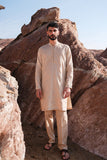 'Sand Brown' Embroidered Kurta Pajama